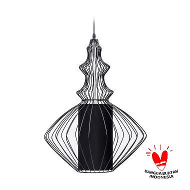 Mendekor Wakde Pendant Light Lampu Gantung - Black Glossy