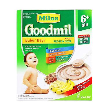 Milna Goodmil Beras Merah Pisang Bubur Bayi [120 g]