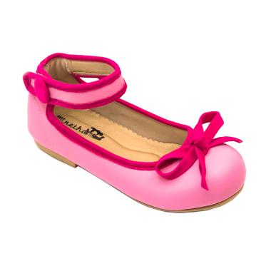 Minetha Kid Shoes Micca Kulit Imitasi Sepatu Anak Perempuan - Jingga