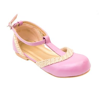 Minetha Kid Shoes Mimi Kulit Imitasi Ungu Sepatu Anak Perempuan