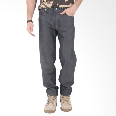 Old Egypt Men Denim Jeans Black Twill