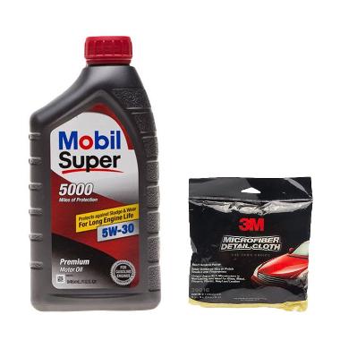 Buy 1 Get 1 - Mobil Super 5000 SAE ... icrofibre Detailing Cloth