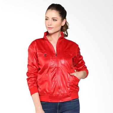 Monstruck Poly Jacket Double Zipper MS-F-J156 Jaket Wanita - Red