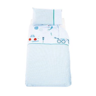 Mothercare 809389 Little Beep Beep ... and Pillowcase Set - Biru