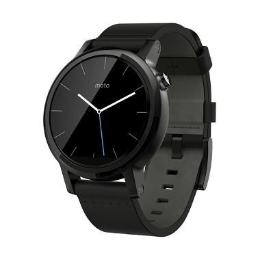 Moto 360 2ndGen Leather Smartwatch - Black [42mm]