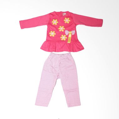 Nathanie Baby Peplum Flower Pink Fa ...