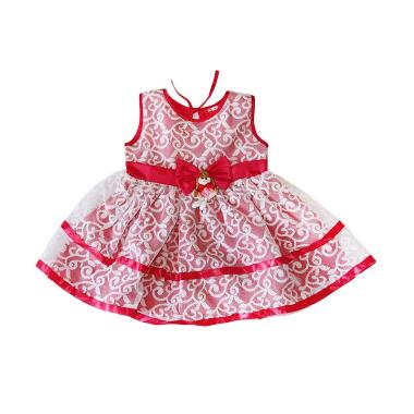 Nathanie Baby Doll Dress Anak - Red