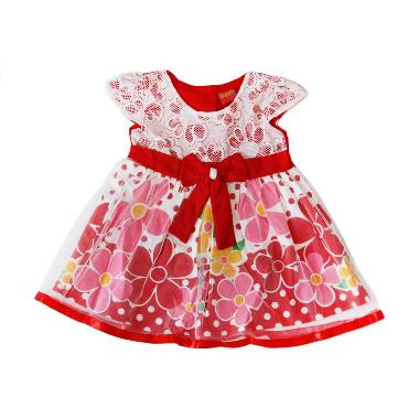 Nathanie Baby Garden Dress Anak - Red