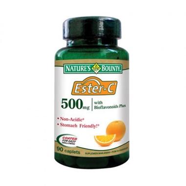 Nature's Bounty Ester C 500mg Bioflavonoids Multivitamin & Suplemen [90 Capsule]