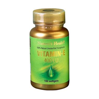 NATURE'S NATURES NATURE HEALTH VITAMIN VIT E 400IU 400 IU IMUNITAS ANTIOKSIDAN ANTI AGING 100 KAPSUL