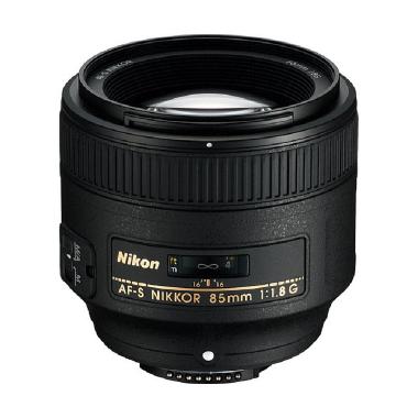 Nikon AF-S Nikkor 85mm f/1.8G Lensa Kamera - Hitam