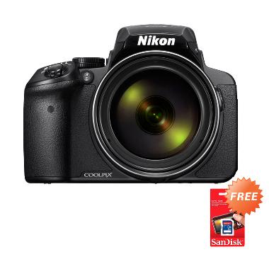Nikon Coolpix P900 Hitam Kamera Poc ... + Free Sandisk SDHC 8 GB