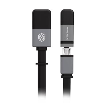 Nillkin Plus II Cable 2 in 1 USB lightning & Micro - Hitam [1.2 m]