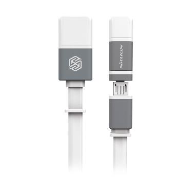 Nillkin Plus II Cable 2 in 1 USB lightning & Micro - Putih [1.2 m]