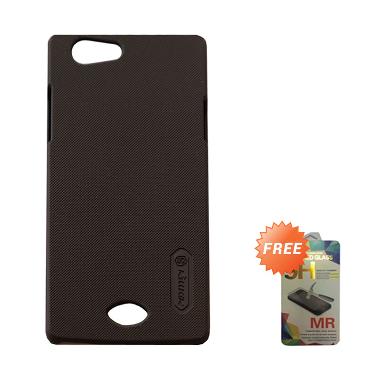 Nillkin Super Frosted Shield Hardcase Casing for OPPO Neo 5 - Coklat + Free Temper Glass