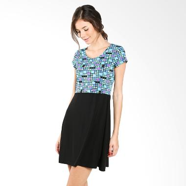 NUlu Cilla NL 786 Blue Black Mini Dress