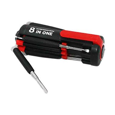 Digimart 8 in 1 Screwdriver Set Obeng Lipat Kembang Pipih