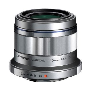 Olympus M Zuiko Digital ED 45mm f/1.8 Lensa Kamera - Silver