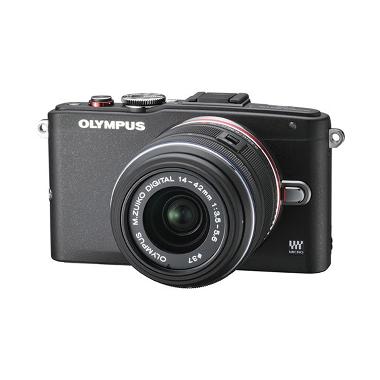 Olympus Pen E-PL6 Kit Lens 14-42mm II R Kamera Mirrorless - Hitam + Free Memory SDHC 16GB