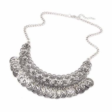 Omomart RKL7002 Aksesoris Metal Coin Kalung