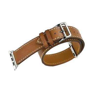 Jual Onix Hermes Double Tour Brown Strap Apple Watch 