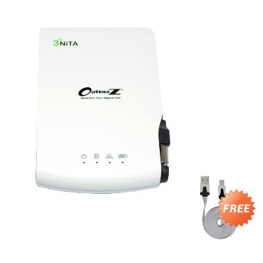 OptimuZ 3Nita Router Wireless - Whi ... o USB Flat Noodle 1 Meter