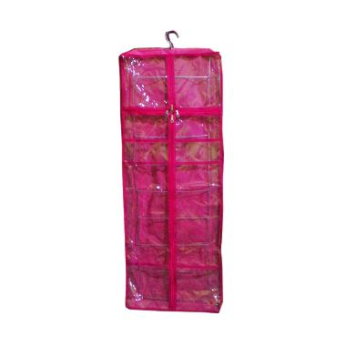 Orange's Hanging Jilbab Organizer Rak Jilbab Gantung Zipper Magenta
