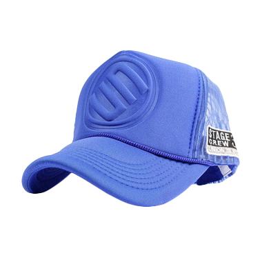 Ormano Baseball Hip Hop Korean Style Letter S Topi - Biru