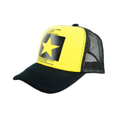 Ormano Baseball Snapback Hip Hop One Star Beatles Topi - Hitam Kuning