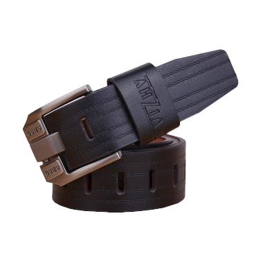 Ormano Fashion Tali Pinggang Kulit Pria AHZ Koboi Belt - Hitam