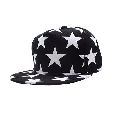 Ormano Topi Hip Hop Snapback Stars Cap - Hitam