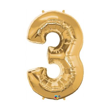 Jual Our Dream Party Angka 3 Emas Balon [40 cm] Online