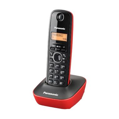 Panasonic Cordless Phone KX-TG1611 Merah Wireless Telephone
