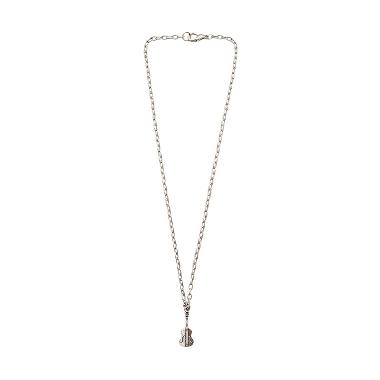 Silver Music Necklace Violin 4 Aksesoris Musik