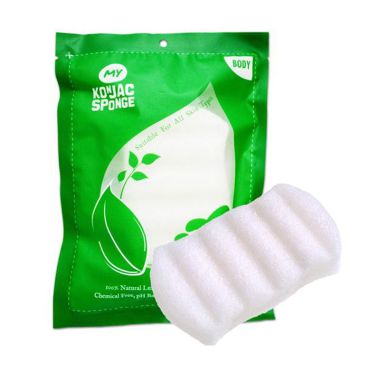My Konjac Sponge All Natural Fiber Pure White Body Sponge