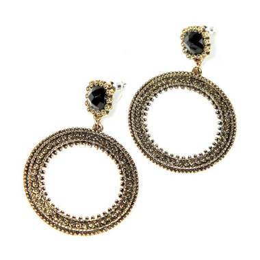 Petite Lola Mural Hoop Earring Gold ...