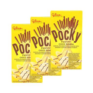 Jual Pocky Choco Banana Stick Biscuit [42 gr x 3 Pcs 