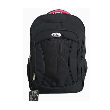 Polo Club Polo Edward Laptop Slot Hitam Tas Ransel + Rain Cover