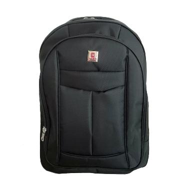 POLO Water Bulldog Tas Ransel Laptop + Free Pelindung Hujan - Hitam