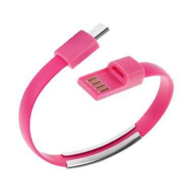 Premium Gelang Micro Usb Pink Kabel Data