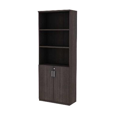 Prissilia Brace Bookcase Dark Oak Rak Buku