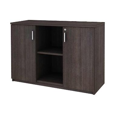 Prissilia Twelve Cabinet Rak Minimalis - Dark Oak