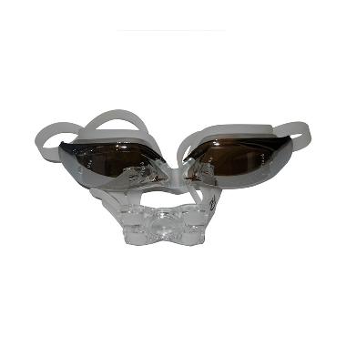 QCF Swimming Goggles Mirror Anti Fo ... n Kacamata Renang - Putih