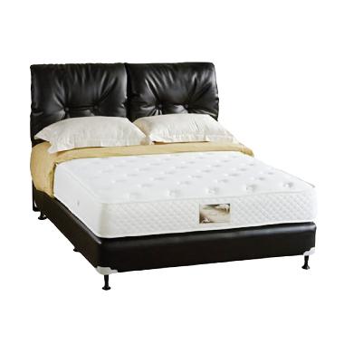 Quantum Heavenly Cream Set Spring Bed [160 x 200 cm] Queen Kuning Coklat