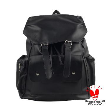 Raindoz Women RCS 063 Leather Simple Tas Ransel - Black