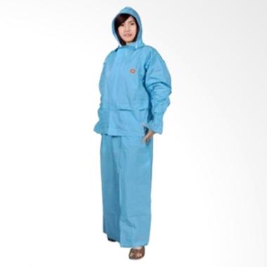 Rainwear Rok She Biru Set Jas Hujan