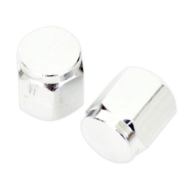 Raja Motor - Tutup Pentil Segi Enam Chrome (2Pcs)