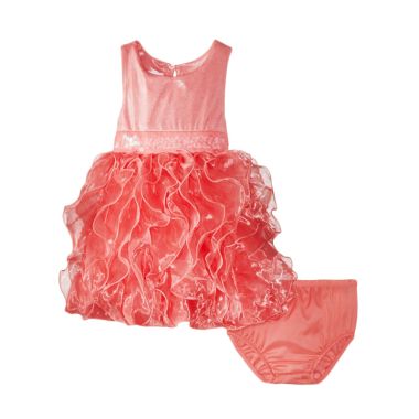 Bonnie Jean Cascade Organza Coral D ...