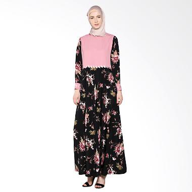Rhku By Sopia Gamis Renda - Hitam Pink