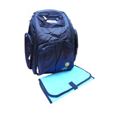 Right Starts Diaper Backpack Biru Polos Tas Anak